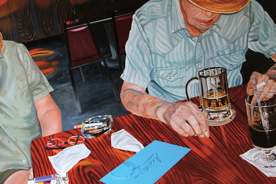 Nancy Lamb, Blue Note Bar and Grill, oil on canvas at artspace111