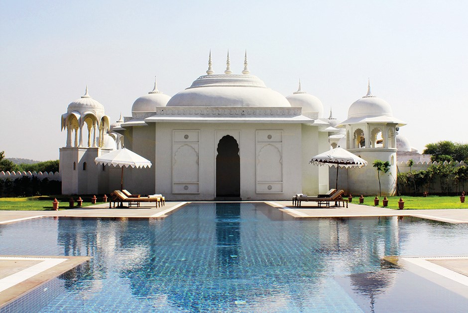 On a classic Mughal palace blueprint, this serene outbuilding of the main complex would have been the private enclosure of court women; at the Fairmont Jaipur, it’s the Willow stream Spa