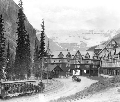 The Fairmont Chateau Lake Louise - Courtyard Entrance 1920