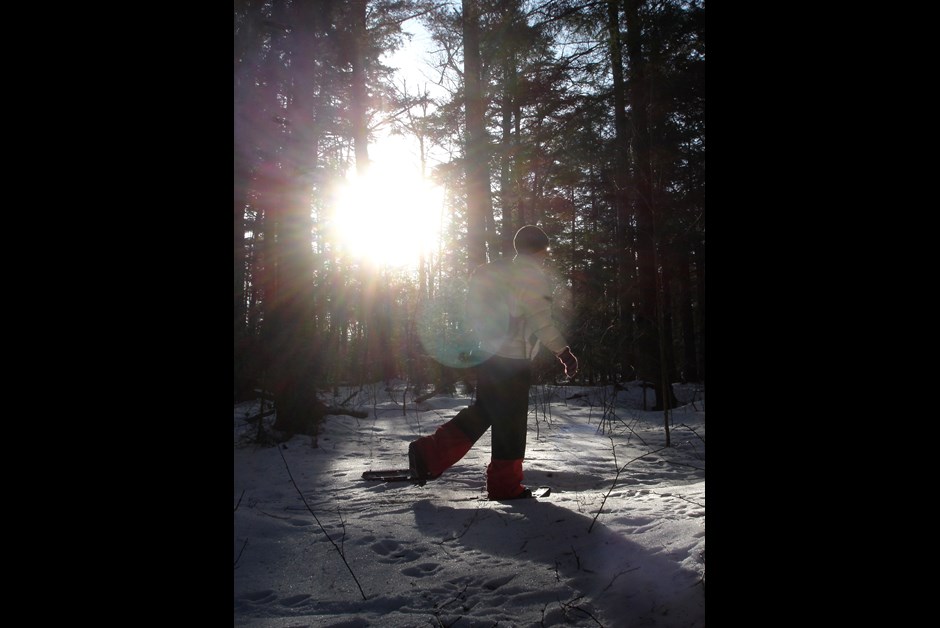 Snowshoeing in the Great Outdoors at Le Chateau Montebello
