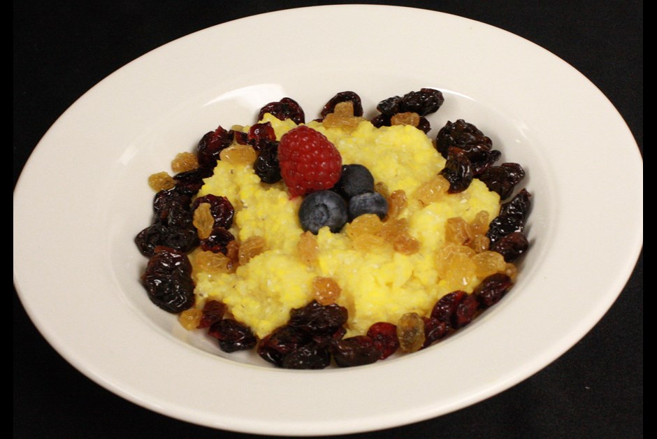 Stone Ground Grits with Dried Fruit