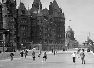 Fairmont Le Chateau Frontenac - Outside Ice Skating 1946