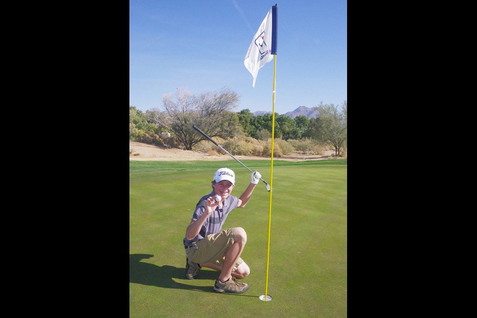 My 13 year old - A HOLE IN ONE!