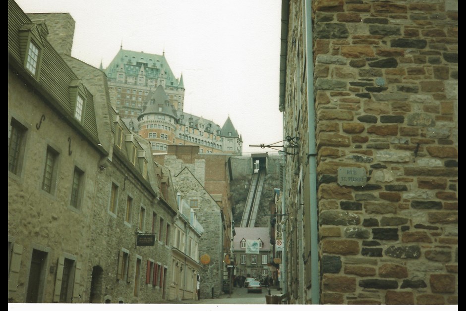 The chateau in 1987 from the old town below