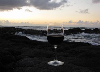Red wine...on the rocks