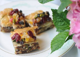 Pistachio and Date Baklava recipe for Afternoon Tea