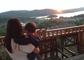 Breathtaking sunset at Mont Tremblant