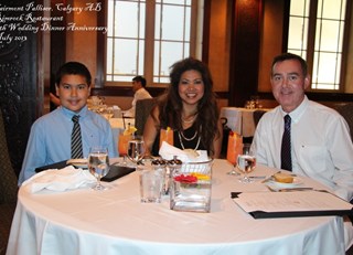 13th Wedding Anniversary Dinner at the Rimrok at Fairmont Palliser, Calgary AB