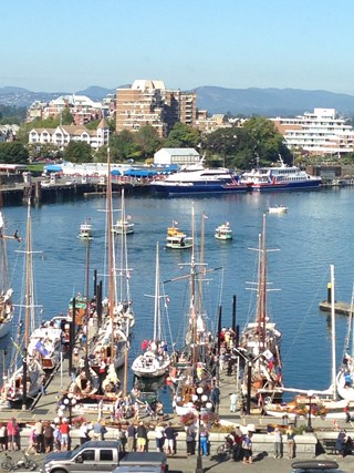 Beautiful Wedding Night in a Fairmont Gold Room at The Empress, and the Victoria Harbour Ferry Ballet