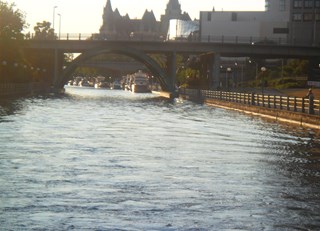 View of the Chateau Laurier from the Rideau Canal