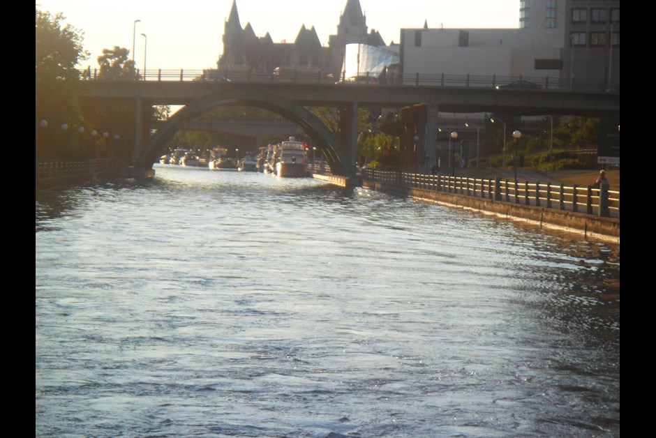View of the Chateau Laurier from the Rideau Canal