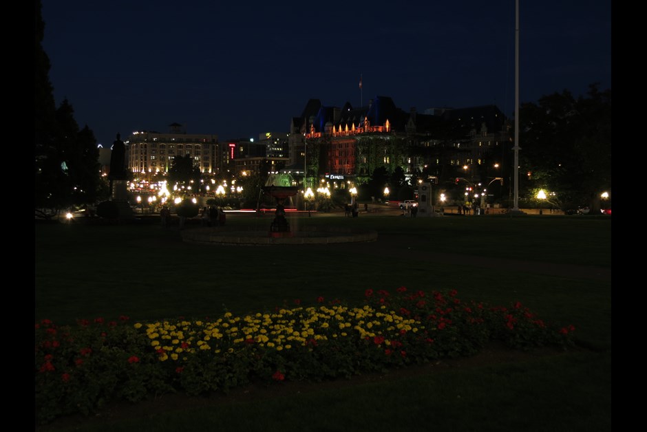 Fairmont Empress in Victoria, BC at Night