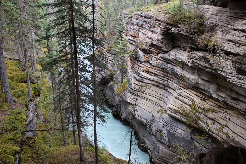 At Athabasca Falls