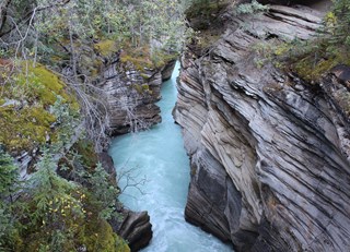 Stream and Rocks at Athabasca Falls, Jasper