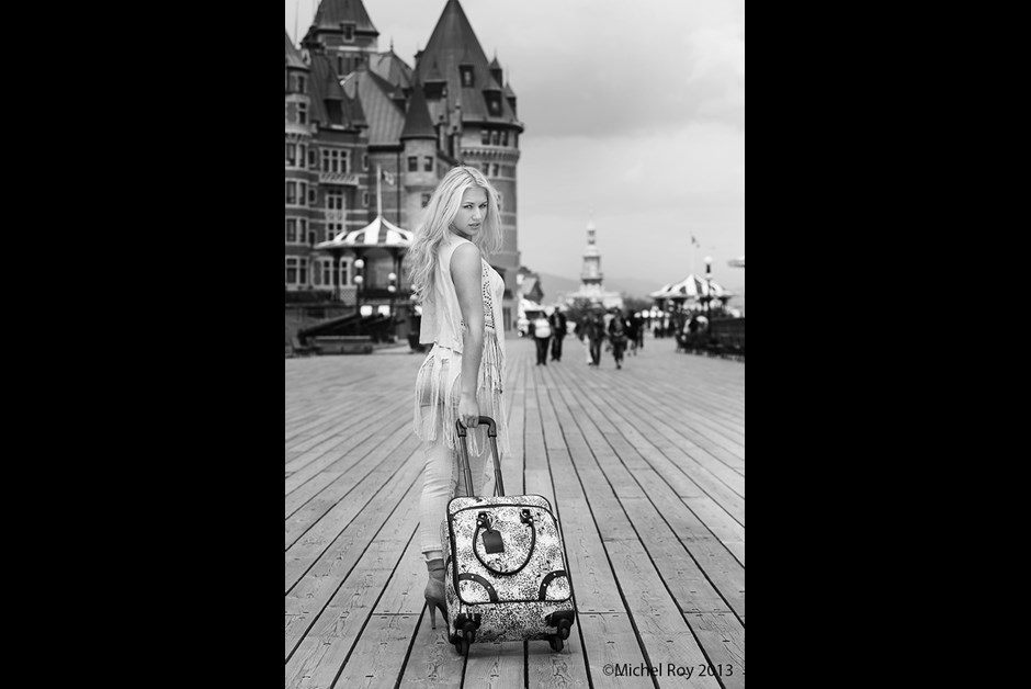 Shooting Photo with Jazzy at Fairmont Le Chateau Frontenac