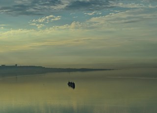 The Caspian Sea, Baku, Azerbaijan