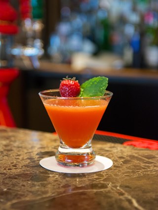 Strawberry Margarita with Balsamic and Mint