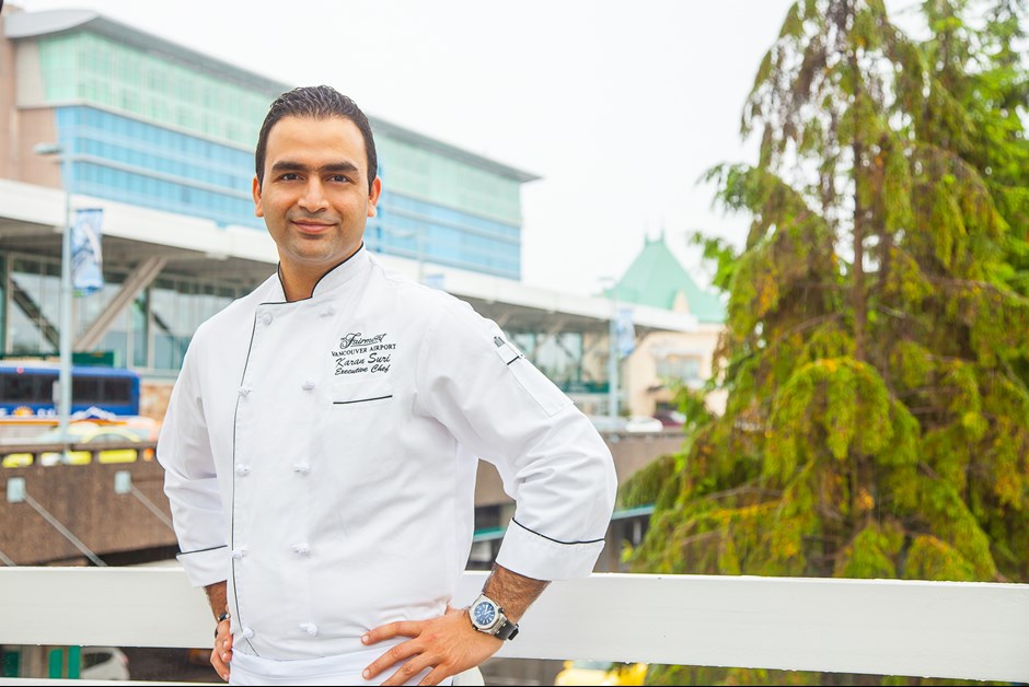 New Executive Chef Karan Suri is turning up the heat in the kitchen at North America's top airport hotel