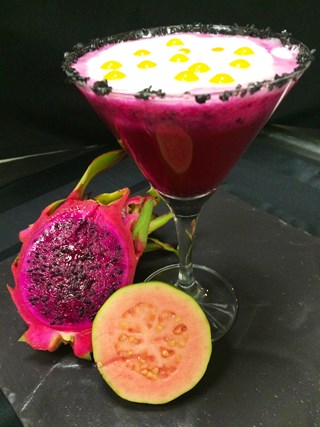 Haunted Halloween Cocktail: Dragonfruit Lilikoi Martini