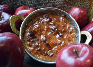 Apple Bread Pudding with Salted Caramel Sauce