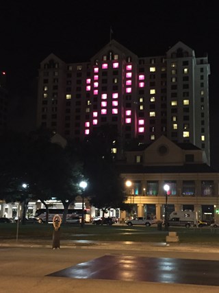 Fairmont San Jose Luminous in Pink for Making Strides Against Breast Cancer 5K Walk