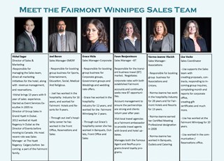 The Fairmont Winnipeg Sales Team