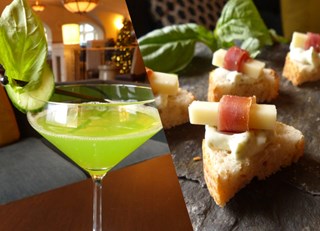 Prosciutto Canapé & Cucumber Melon Splash
