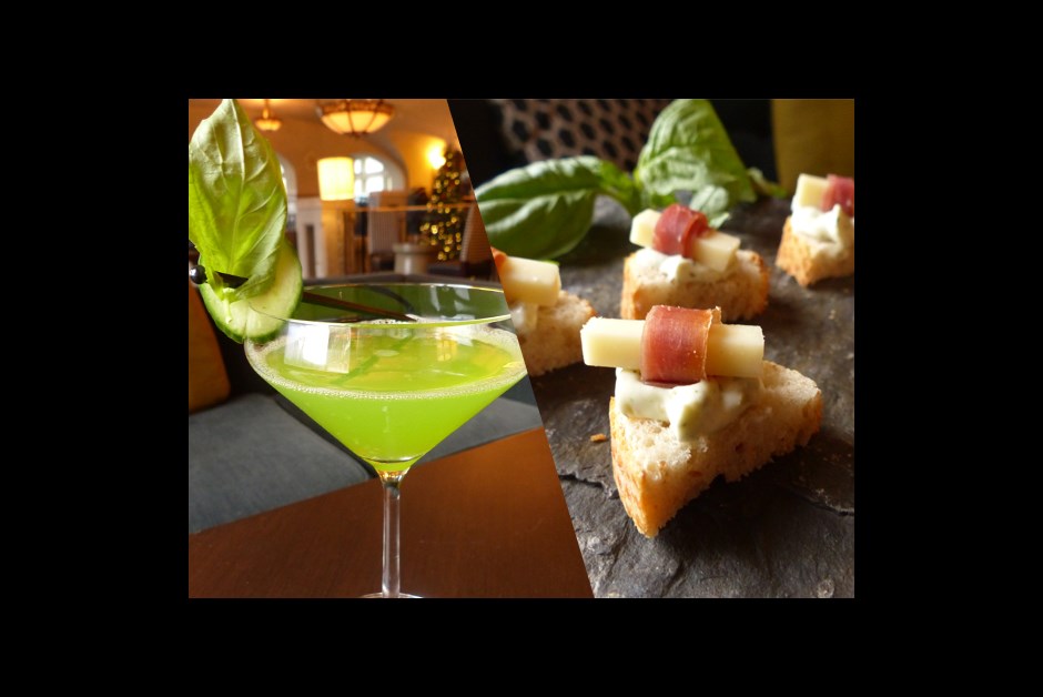 Prosciutto Canapé & Cucumber Melon Splash