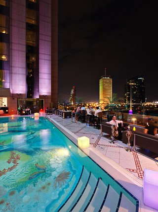 Dokuz, the outdoor lounge at Fairmont Dubai