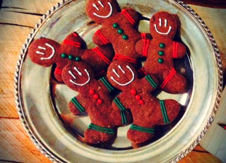 Dark Chocolate Shortbread Crust Christmas Cookies