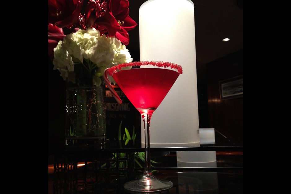 The Newport, a Gastropub's Candy Cane Martini