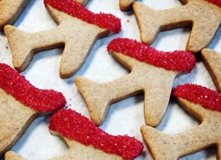 Gingerbread Airplane Cookies