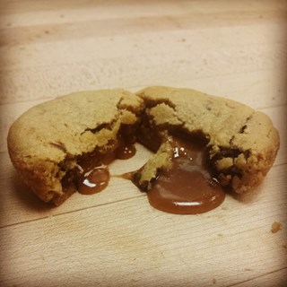 Brown Butter and Salted Caramel Cookies