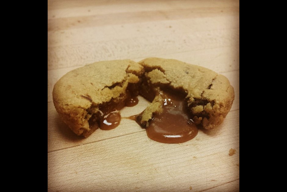 Brown Butter and Salted Caramel Cookies