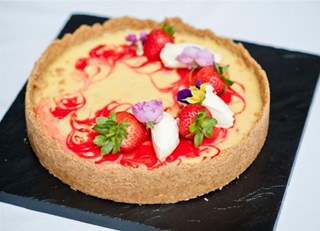 Lemon and Passion Fruit Tart with Cr&#232;me Fraiche - by Constantijn Hahndiek