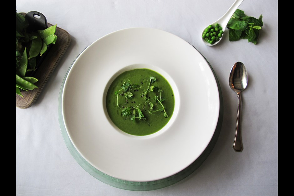 Green Pea & Spinach Soup