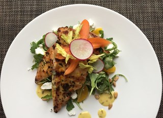 Chicken Paillard with Herb Dressing