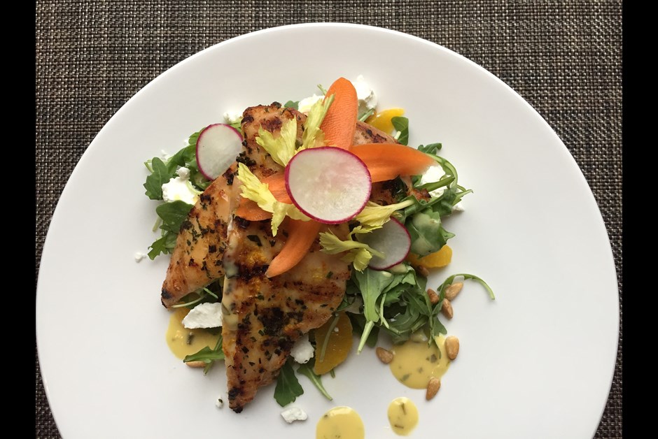 Chicken Paillard with Herb Dressing