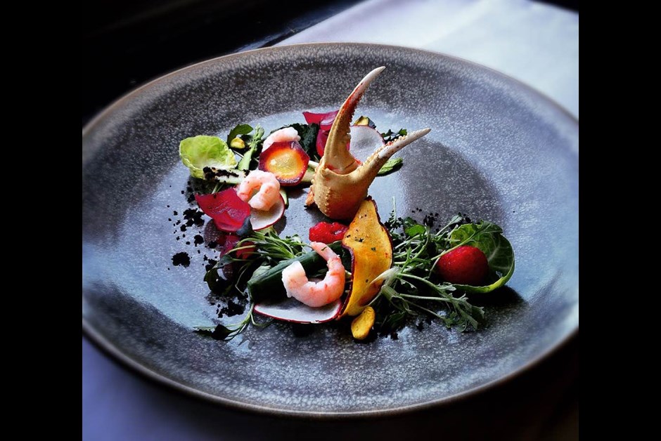 Quebec Seasonal Fresh Vegetables Salad, Wasabi and Apricot Dressing