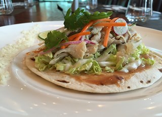 Roasted Chicken Tacos with Pickled Summer Vegetables & BBQ Aioli