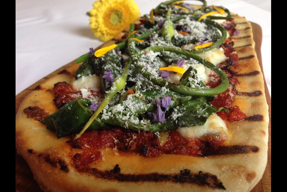 The Mallard Lounge's Summer Garden Vegetable Flatbread