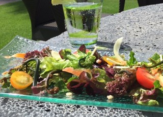 Mauka Harvest Salad  with Lilikoi-Vanilla Vinaigrette