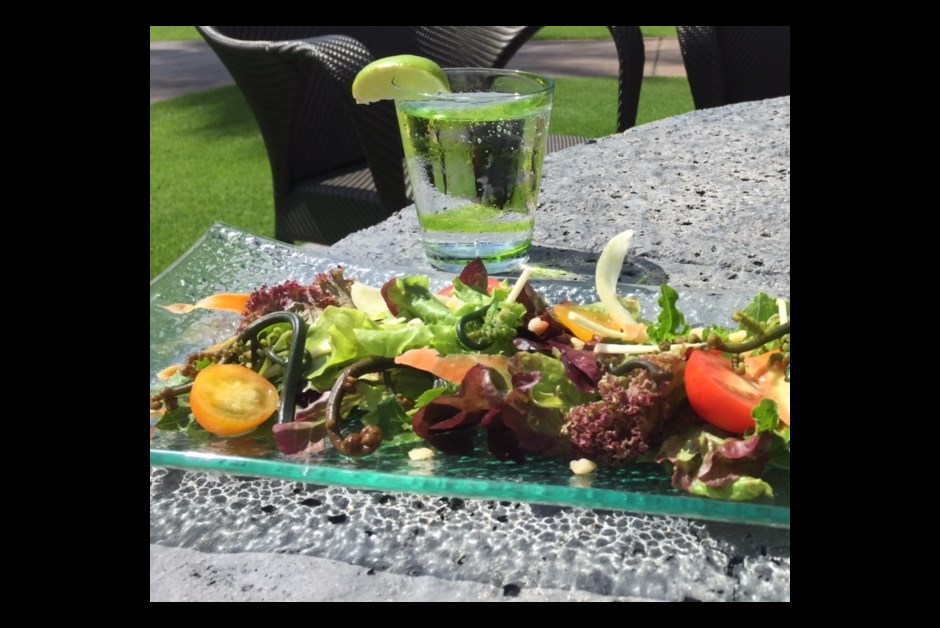 Mauka Harvest Salad  with Lilikoi-Vanilla Vinaigrette
