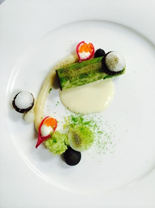 Roasted fillet of Québec Walleye, cauliflower purée, beurre blanc sauce with Cider
