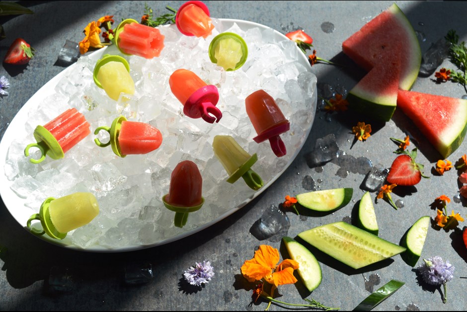 Cucumber Gin and Watermelon-Mint Tequila  Popsicles