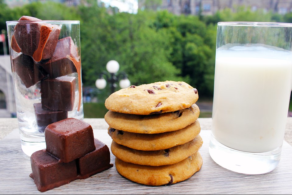 Chocolate ice cubes