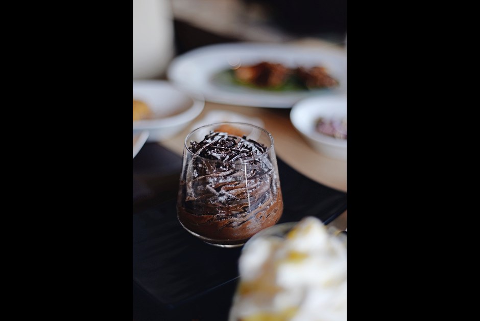 Chocolate mousse at Long Bar