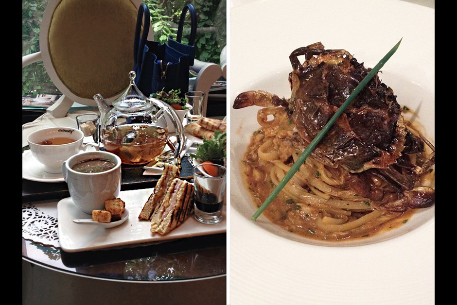 Afternoon tea at Arteastiq / Crab pasta at Au Petit Salut