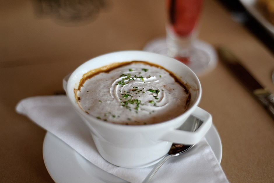 Shrimp bisque at Long Bar