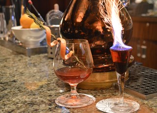 Pomniac with a Flaming Cassis Shot